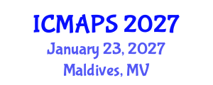International Conference on Mathematical and Physical Sciences (ICMAPS) January 23, 2027 - Maldives, Maldives International Conference on Mathematical and Physical Sciences (ICMAPS) January 23, 2027 - Maldives, Maldives