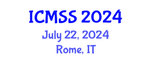 International Conference on Mathematical and Statistical Sciences (ICMSS) July 22, 2024 - Rome, Italy