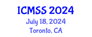 International Conference on Mathematical and Statistical Sciences (ICMSS) July 18, 2024 - Toronto, Canada