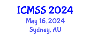International Conference on Mathematical and Statistical Sciences (ICMSS) May 16, 2024 - Sydney, Australia