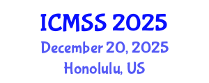 International Conference on Mathematical and Statistical Sciences (ICMSS) December 20, 2025 - Honolulu, United States
