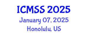 International Conference on Mathematical and Statistical Sciences (ICMSS) January 07, 2025 - Honolulu, United States