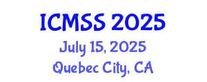 International Conference on Mathematical and Statistical Sciences (ICMSS) July 15, 2025 - Quebec City, Canada