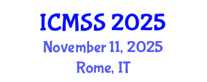 International Conference on Mathematical and Statistical Sciences (ICMSS) November 11, 2025 - Rome, Italy