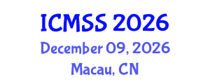 International Conference on Mathematical and Statistical Sciences (ICMSS) December 09, 2026 - Macau, China