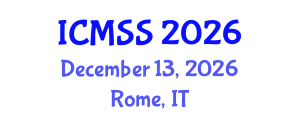 International Conference on Mathematical and Statistical Sciences (ICMSS) December 13, 2026 - Rome, Italy International Conference on Mathematical and Statistical Sciences (ICMSS) December 13, 2026 - Rome, Italy