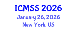 International Conference on Mathematical and Statistical Sciences (ICMSS) January 26, 2026 - New York, United States International Conference on Mathematical and Statistical Sciences (ICMSS) January 26, 2026 - New York, United States