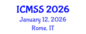 International Conference on Mathematical and Statistical Sciences (ICMSS) January 12, 2026 - Rome, Italy International Conference on Mathematical and Statistical Sciences (ICMSS) January 12, 2026 - Rome, Italy
