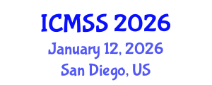 International Conference on Mathematical and Statistical Sciences (ICMSS) January 12, 2026 - San Diego, United States International Conference on Mathematical and Statistical Sciences (ICMSS) January 12, 2026 - San Diego, United States