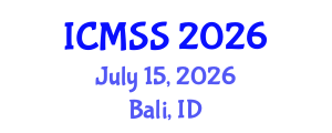 International Conference on Mathematical and Statistical Sciences (ICMSS) July 15, 2026 - Bali, Indonesia International Conference on Mathematical and Statistical Sciences (ICMSS) July 15, 2026 - Bali, Indonesia