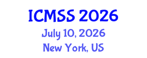 International Conference on Mathematical and Statistical Sciences (ICMSS) July 10, 2026 - New York, United States International Conference on Mathematical and Statistical Sciences (ICMSS) July 10, 2026 - New York, United States