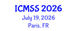 International Conference on Mathematical and Statistical Sciences (ICMSS) July 19, 2026 - Paris, France International Conference on Mathematical and Statistical Sciences (ICMSS) July 19, 2026 - Paris, France