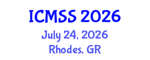 International Conference on Mathematical and Statistical Sciences (ICMSS) July 24, 2026 - Rhodes, Greece International Conference on Mathematical and Statistical Sciences (ICMSS) July 24, 2026 - Rhodes, Greece