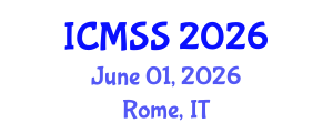 International Conference on Mathematical and Statistical Sciences (ICMSS) June 01, 2026 - Rome, Italy International Conference on Mathematical and Statistical Sciences (ICMSS) June 01, 2026 - Rome, Italy