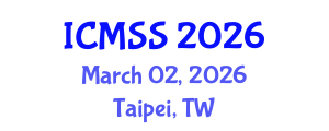 International Conference on Mathematical and Statistical Sciences (ICMSS) March 02, 2026 - Taipei, Taiwan International Conference on Mathematical and Statistical Sciences (ICMSS) March 02, 2026 - Taipei, Taiwan