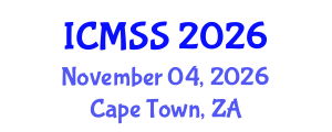 International Conference on Mathematical and Statistical Sciences (ICMSS) November 04, 2026 - Cape Town, South Africa International Conference on Mathematical and Statistical Sciences (ICMSS) November 04, 2026 - Cape Town, South Africa