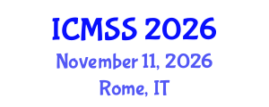 International Conference on Mathematical and Statistical Sciences (ICMSS) November 11, 2026 - Rome, Italy International Conference on Mathematical and Statistical Sciences (ICMSS) November 11, 2026 - Rome, Italy