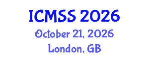 International Conference on Mathematical and Statistical Sciences (ICMSS) October 21, 2026 - London, United Kingdom International Conference on Mathematical and Statistical Sciences (ICMSS) October 21, 2026 - London, United Kingdom