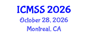 International Conference on Mathematical and Statistical Sciences (ICMSS) October 28, 2026 - Montreal, Canada International Conference on Mathematical and Statistical Sciences (ICMSS) October 28, 2026 - Montreal, Canada