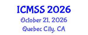 International Conference on Mathematical and Statistical Sciences (ICMSS) October 21, 2026 - Quebec City, Canada International Conference on Mathematical and Statistical Sciences (ICMSS) October 21, 2026 - Quebec City, Canada
