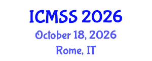 International Conference on Mathematical and Statistical Sciences (ICMSS) October 18, 2026 - Rome, Italy International Conference on Mathematical and Statistical Sciences (ICMSS) October 18, 2026 - Rome, Italy