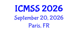 International Conference on Mathematical and Statistical Sciences (ICMSS) September 20, 2026 - Paris, France International Conference on Mathematical and Statistical Sciences (ICMSS) September 20, 2026 - Paris, France