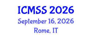 International Conference on Mathematical and Statistical Sciences (ICMSS) September 16, 2026 - Rome, Italy International Conference on Mathematical and Statistical Sciences (ICMSS) September 16, 2026 - Rome, Italy