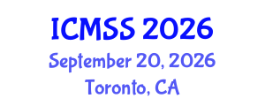 International Conference on Mathematical and Statistical Sciences (ICMSS) September 20, 2026 - Toronto, Canada International Conference on Mathematical and Statistical Sciences (ICMSS) September 20, 2026 - Toronto, Canada