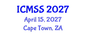 International Conference on Mathematical and Statistical Sciences (ICMSS) April 15, 2027 - Cape Town, South Africa International Conference on Mathematical and Statistical Sciences (ICMSS) April 15, 2027 - Cape Town, South Africa
