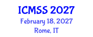 International Conference on Mathematical and Statistical Sciences (ICMSS) February 18, 2027 - Rome, Italy International Conference on Mathematical and Statistical Sciences (ICMSS) February 18, 2027 - Rome, Italy