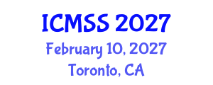 International Conference on Mathematical and Statistical Sciences (ICMSS) February 10, 2027 - Toronto, Canada International Conference on Mathematical and Statistical Sciences (ICMSS) February 10, 2027 - Toronto, Canada