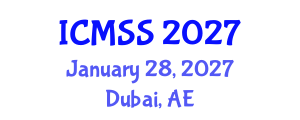 International Conference on Mathematical and Statistical Sciences (ICMSS) January 28, 2027 - Dubai, United Arab Emirates International Conference on Mathematical and Statistical Sciences (ICMSS) January 28, 2027 - Dubai, United Arab Emirates