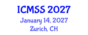 International Conference on Mathematical and Statistical Sciences (ICMSS) January 14, 2027 - Zurich, Switzerland International Conference on Mathematical and Statistical Sciences (ICMSS) January 14, 2027 - Zurich, Switzerland