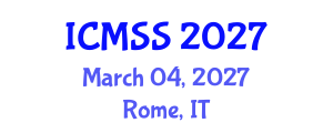 International Conference on Mathematical and Statistical Sciences (ICMSS) March 04, 2027 - Rome, Italy International Conference on Mathematical and Statistical Sciences (ICMSS) March 04, 2027 - Rome, Italy