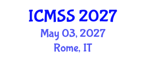 International Conference on Mathematical and Statistical Sciences (ICMSS) May 03, 2027 - Rome, Italy International Conference on Mathematical and Statistical Sciences (ICMSS) May 03, 2027 - Rome, Italy