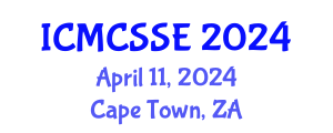 International Conference on Mathematical, Computational and Statistical Sciences and Engineering (ICMCSSE) April 11, 2024 - Cape Town, South Africa