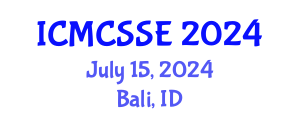 International Conference on Mathematical, Computational and Statistical Sciences and Engineering (ICMCSSE) July 15, 2024 - Bali, Indonesia
