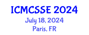 International Conference on Mathematical, Computational and Statistical Sciences and Engineering (ICMCSSE) July 18, 2024 - Paris, France