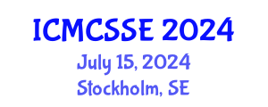 International Conference on Mathematical, Computational and Statistical Sciences and Engineering (ICMCSSE) July 15, 2024 - Stockholm, Sweden