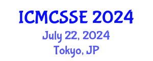 International Conference on Mathematical, Computational and Statistical Sciences and Engineering (ICMCSSE) July 22, 2024 - Tokyo, Japan