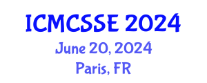 International Conference on Mathematical, Computational and Statistical Sciences and Engineering (ICMCSSE) June 20, 2024 - Paris, France