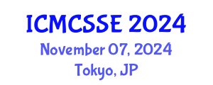 International Conference on Mathematical, Computational and Statistical Sciences and Engineering (ICMCSSE) November 07, 2024 - Tokyo, Japan