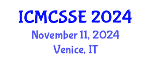 International Conference on Mathematical, Computational and Statistical Sciences and Engineering (ICMCSSE) November 11, 2024 - Venice, Italy