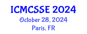 International Conference on Mathematical, Computational and Statistical Sciences and Engineering (ICMCSSE) October 28, 2024 - Paris, France