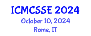 International Conference on Mathematical, Computational and Statistical Sciences and Engineering (ICMCSSE) October 10, 2024 - Rome, Italy