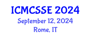 International Conference on Mathematical, Computational and Statistical Sciences and Engineering (ICMCSSE) September 12, 2024 - Rome, Italy