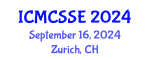 International Conference on Mathematical, Computational and Statistical Sciences and Engineering (ICMCSSE) September 16, 2024 - Zurich, Switzerland