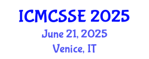 International Conference on Mathematical, Computational and Statistical Sciences and Engineering (ICMCSSE) June 21, 2025 - Venice, Italy
