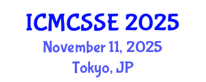 International Conference on Mathematical, Computational and Statistical Sciences and Engineering (ICMCSSE) November 11, 2025 - Tokyo, Japan