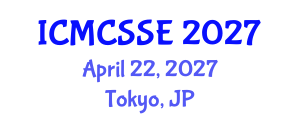 International Conference on Mathematical, Computational and Statistical Sciences and Engineering (ICMCSSE) April 22, 2027 - Tokyo, Japan